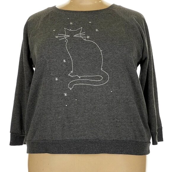 Modcloth Tops - Modcloth Kitty Sweatshirt